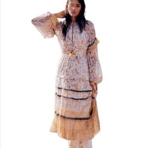 Hemant & Nadita Kalon Tiered Maxi Dress